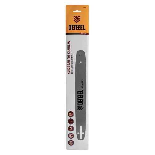 Шина для бензопилы DGS-5218, длина 45 см (18"), шаг 0.325", паз 1.5 мм, 72 звена Denzel фото 5