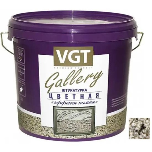 Штукатурка с эффектом камня VGT Gallery №11 опал мелкозернистая 14 кг