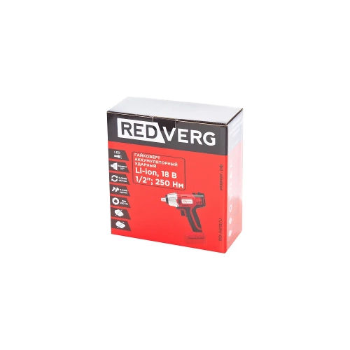 Аккумуляторный ударный гайковерт REDVERG RD-IW18/U без аккумулятора, без з/у 6672861 фото 8
