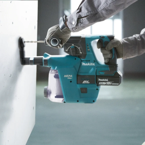 Аккумуляторный бесщеточный перфоратор Makita SDS+,18В, 1x5Ач, Li-ion DHR242RT фото 6