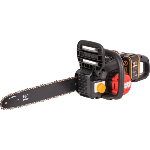 Аккумуляторная цепная пила WORX NITRO , 40В 40см бесщеточная, 4.0Ач х2, ЗУ 2А, коробка WG385E фото 4