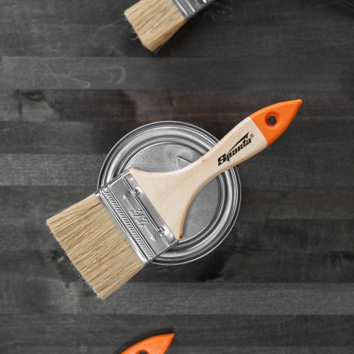 Кисть плоская Slimline 2.5" (63 мм) натуральная щетина, деревянная ручка Sparta фото 5