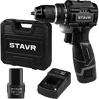 Аккумуляторная дрель-шуруповерт Ставр 12V, BL, 32/14 Нм, Stavr SDD 12BL-2K, БЗП 10мм металл, 0-400/1450 об/мин 9020100403