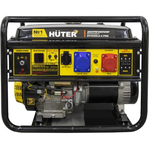 Электрогенератор Huter DY9500LX-3 PRO-электростартер 380В/220В 64/1/77 фото 6