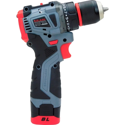 Аккумуляторный бесщеточный шуруповерт Profipower BL-161 16В, 40Нм, Li-ion 2 шт, 2.0Ач,2 скорости, 0.8-10 мм, З/У, в кейсе E0210 фото 3