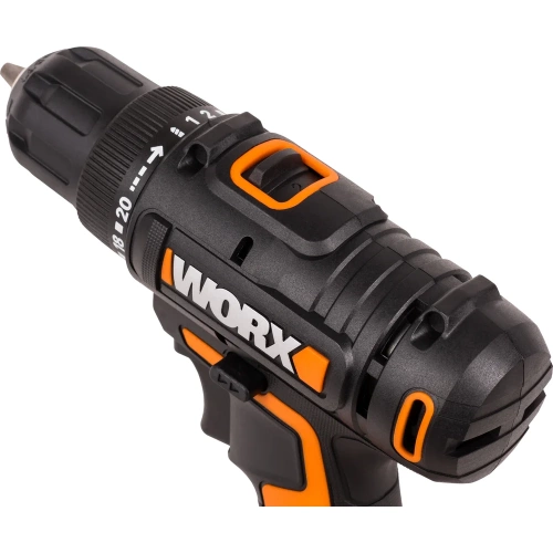 Дрель-шуруповерт аккумуляторная WORX 20В, 2Ач х2, ЗУ 0,4А, сумка WX100.2 фото 7