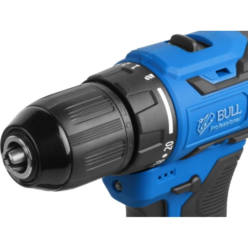 Аккуммуляторная дрель-шуруповерт BULL SR 1804 Xcase XLTpro БЕСЩЕТ., Импульс., 18 В, 45 Н*м, 2x2 А*ч, з/у 2 А 1329881 фото 4