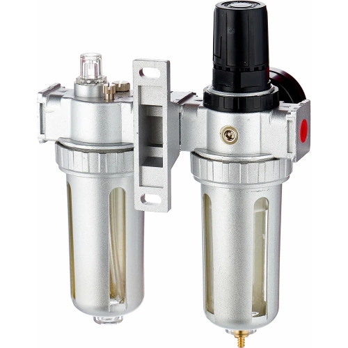 Фильтр влагоотделитель  двойной AFRL802 1/4" с регулятором и лубрикатором Pegas pneumatic PGS-4701 фото 9