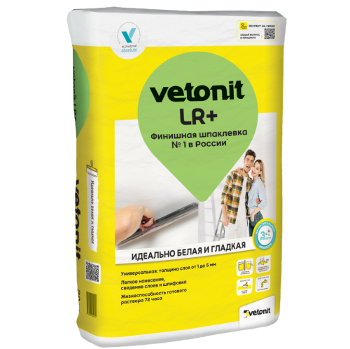 Шпатлевка финишная полимерная Weber.Vetonit LR+ белая 20 кг фото 7