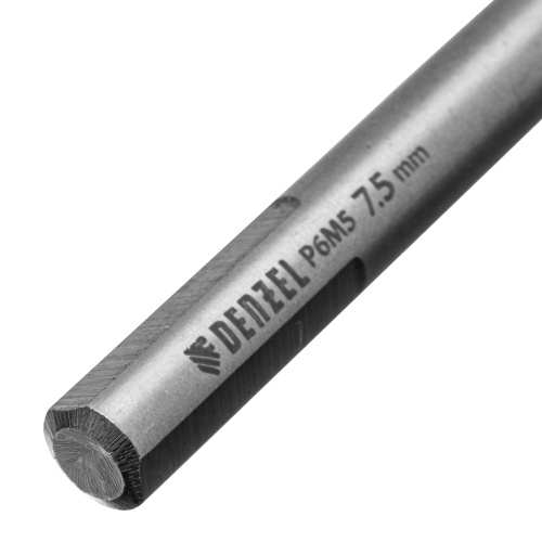 Сверло спиральное по металлу 7,5 x 109мм, Р6М5, Golden Tip, многогранная заточка Denzel фото 4