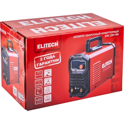 Сварочный инвертор Elitech ММА АИС 220 ЖК 204746 фото 9