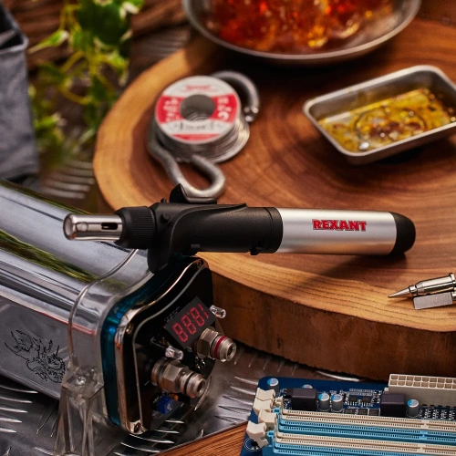 Газовый паяльник с пьезоподжигом REXANT 17 мл 12-0501 фото 8