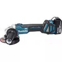 Аккумуляторная угловая шлифмашина Makita бесщеточная, 125 мм, 18 В, Li-ion, 3000-8500 об\мин, 2.3 кг, кейс, аккум. 1x5.0 Ач, быстрое ЗУ, плавный пуск, anti-restart, защита от обр. уд. DGA511RT