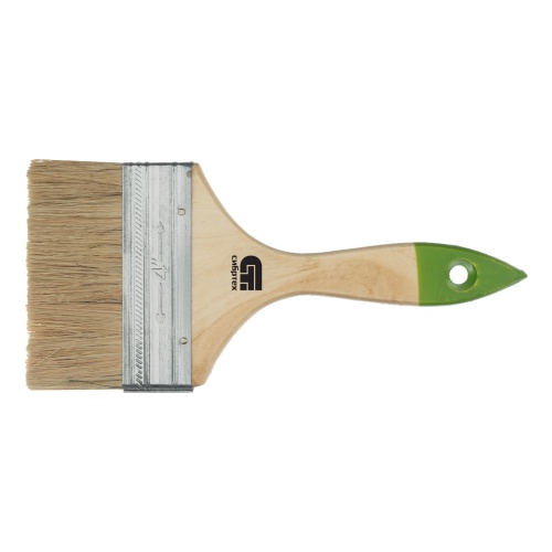 Кисть плоская 100 мм, натуральная щетина, деревянная ручка Сибртех фото 2 Кисть плоская 100 мм, натуральная щетина, деревянная ручка Сибртех фото 2