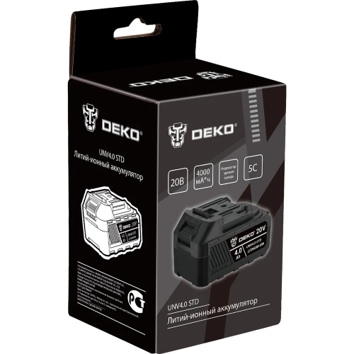 Аккумулятор DEKO UNV4.0 STD, Li-ion, 20В, 4.0А_ч 063-4494 фото 5