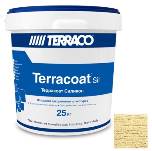 Штукатурка декоративная Terraco Terracoat XL Silicone 2,5 мм 25 кг