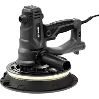 Машина шлифовальная для стен и потолков Ставр 225мм, Stavr SWS 1200-225L, 1200Вт, 1500-2500об/мин, липучка, плавный пуск, подсветка (12 полотен, мешок 20л, сумка) 9030700406