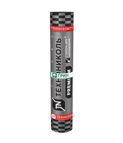 Материал кровельный Техноэласт Грин ЭКП-5.3, верхний слой, полиэфир, 10 м²