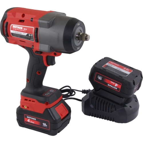 Гайковерт ударный аккумуляторный бесщёточный Rotake 8813 (T3-40D) 1/2DR, 18В, 1880 Нм 014301 фото 3