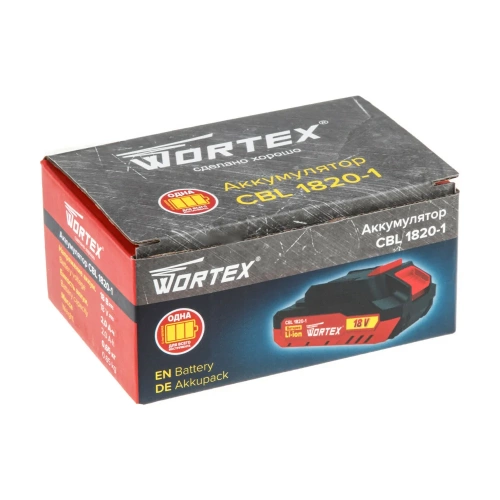 Аккумулятор CBL 1820-1 ALL1 18 В, 2 А*ч, Li-Ion WORTEX 0329193 фото 4