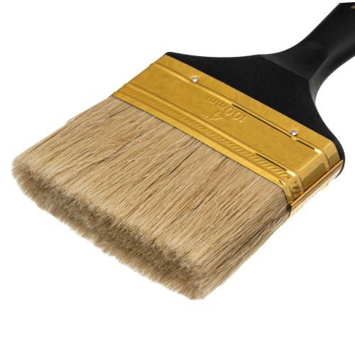 Кисть плоская "Профи" 4", натуральная щетина, пластмассовая ручка MTX фото 3
