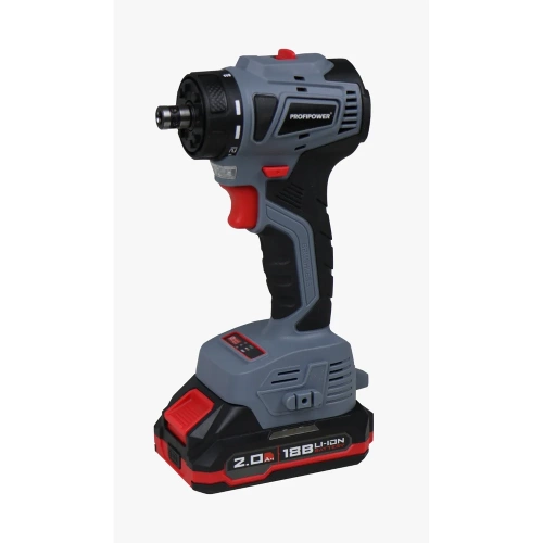 Аккумуляторный бесщеточный шуруповерт со сменными насадками Profipower MKBL-18BM (18В, 45Нм, Li-ion-2шт, 2.0Ач, 0,8-10мм, бита, З/У,в кейсе) E0250 фото 4