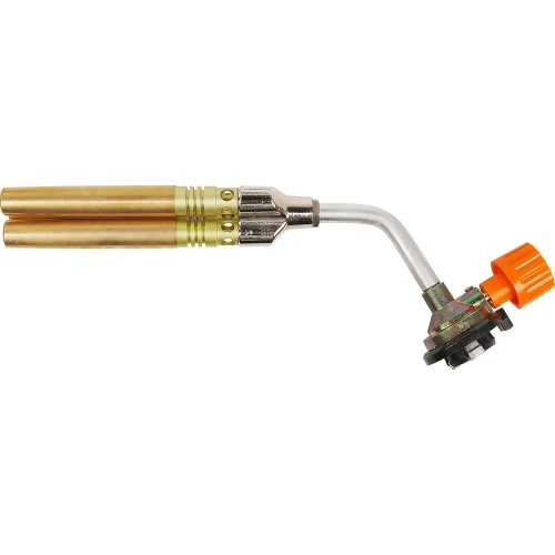 Горелка газовая Airline на цанговый баллон, ручн.поджиг, 3 сопла D12x102мм, металл ADGT010 фото 3