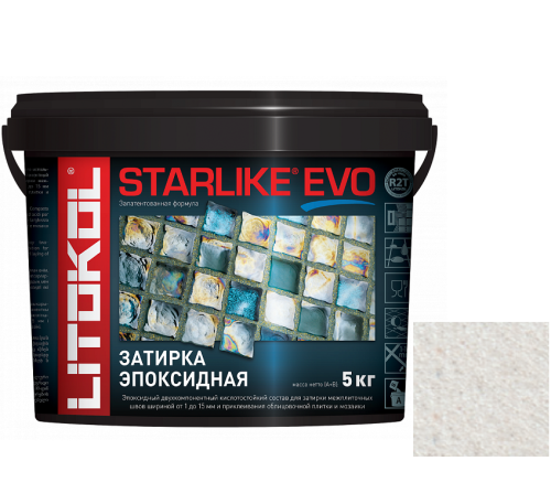 Затирка эпоксидная для швов Litokol Starlike Evo S.102 Bianco Ghiaccio 5 кг