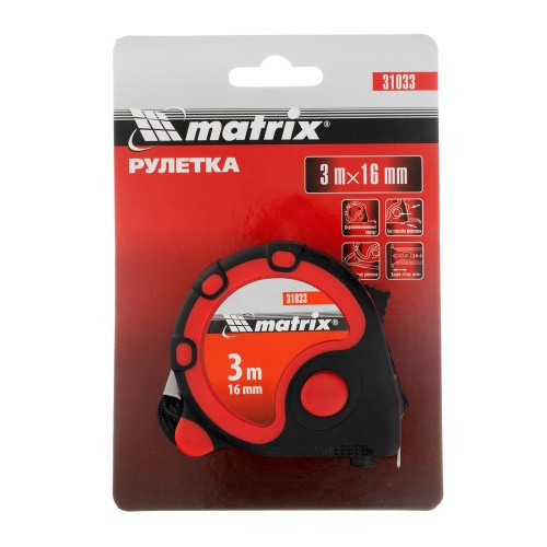 Рулетка Status 3 fixations,3 м х 16 мм,двухкомпонентный корпус,3 фиксации ленты Matrix фото 6