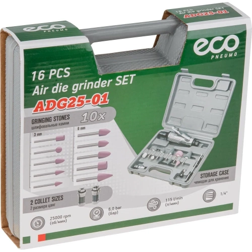 Прямая пневмошлифмашина ECO ADG25-01 фото 6