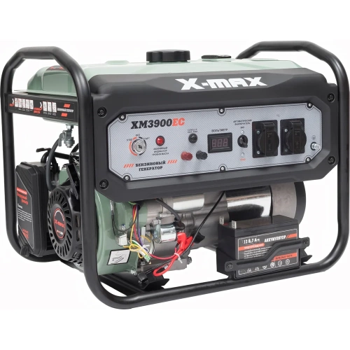 Бензиновый генератор X-MAX (3 кВт, электростартер, медная обмотка, с АКБ) XM3900EC фото 4