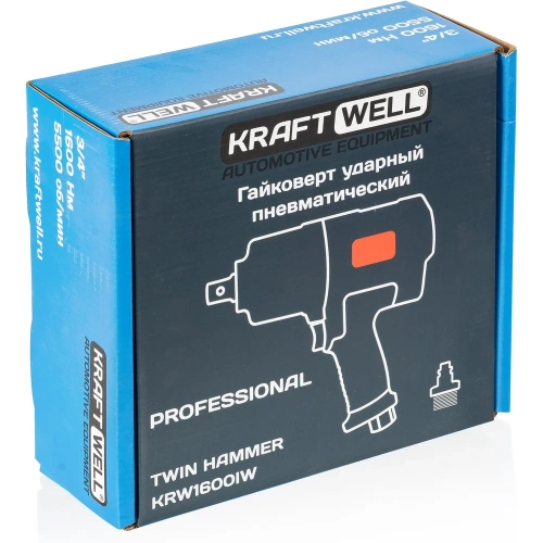 Пневматический ударнный гайковерт KraftWell KRW1600IW фото 8