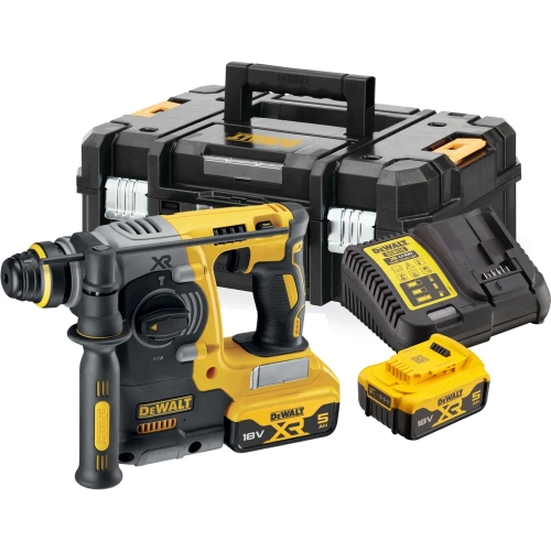 Аккумуляторный перфоратор Dewalt DCH273P2T, 18 В, 2.1 Дж, 4600 уд/мин, с 2 АКБ 5 Ач и ЗУ, в кейсе TSTAK DCH273P2T-QW