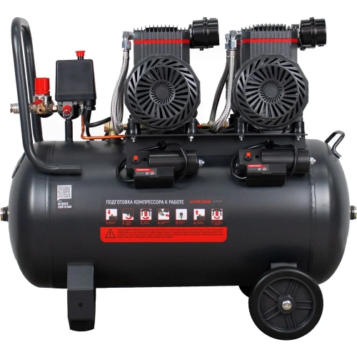 Компрессор безмасляный Verton Air AC-50/540 230/50В/Гц,б/масл. 540 л/мин,V50л,макс.дав.8 бар,мощн.3 кВт,част.вращ.двиг.2850об/мин,рапид/) 01.14019.21267 фото 9