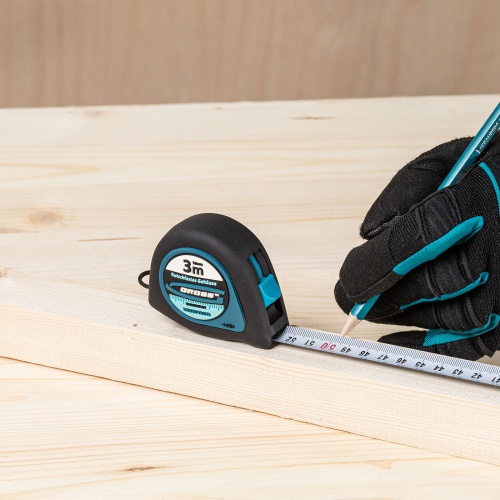 Рулетка "Ergonomisch",3 м x 16 мм,магнитный обрезиненный зацеп Gross фото 6