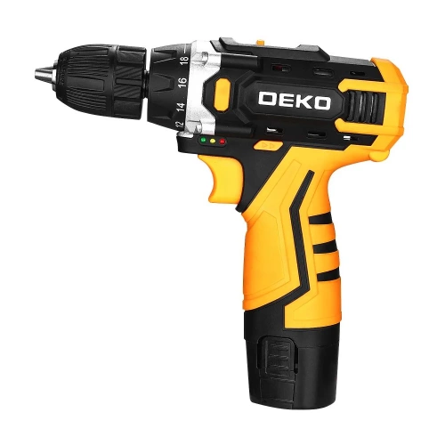 Аккумуляторная дрель-шуруповерт DEKO DKCD12V SET1 в кейсе + оснастка 13 шт, 2_2,0 А·ч 083-1022 фото 4