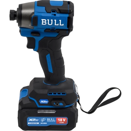 Аккумуляторный ударный гайковерт/винтоверт BULL CID 2218 Xcase, XLTpro, SET, бесщеточный, 18 В, 220 Н*м, 2x4 А*ч 1329954 фото 3