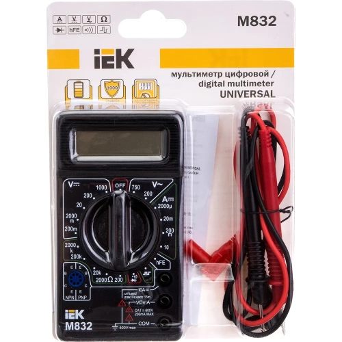 Цифровой мультиметр IEK Universal M832 7327705 TMD-2S-832 фото 8