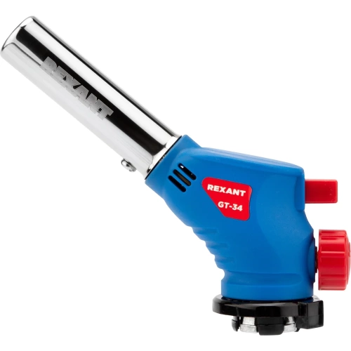 Газовая горелка REXANT GT-34 насадка на баллон, 360 с пьезоподжигом 12-0034