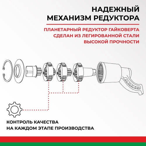 Двухскоростной гайковерт с удлинителем 32*33 БелАК БАК.00118 фото 8
