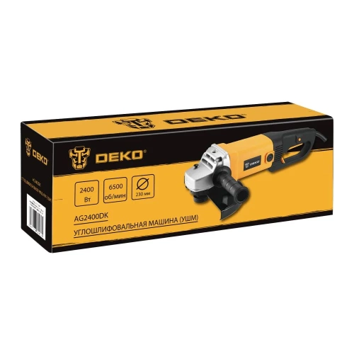 Углошлифовальная машина DEKO AG2400DK, 230мм, 2400 Вт 083-1030 фото 6