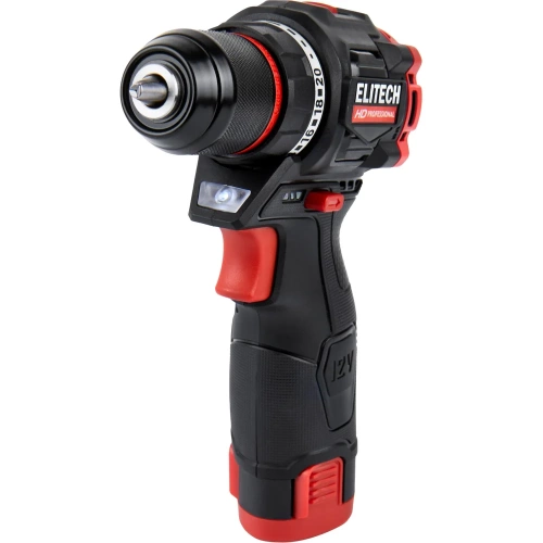 Дрель аккумуляторная Elitech CD 12L2 (12В, 2х2Ач, 40Нм, BL) HD 205713 фото 3
