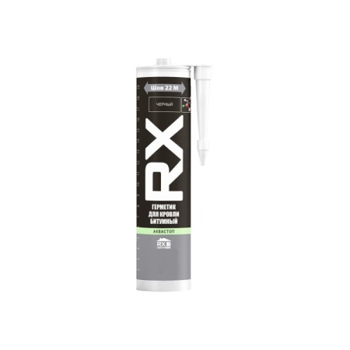 Клей-герметик для кровли и фасадов RX Formula битумный черный 280 мл