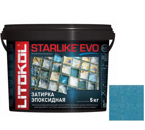 Затирка эпоксидная для швов Litokol Starlike Evo S.340 Blu Denim 5 кг