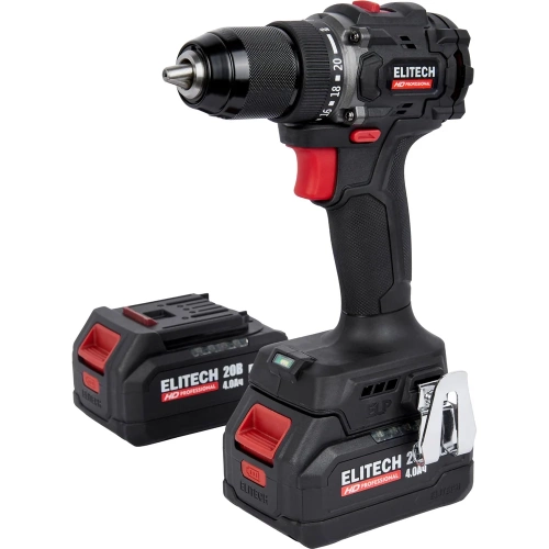 Аккумуляторная дрель Elitech CD 20SL2 (20В, 2х4Ач, 60Нм, BL) HD 205718