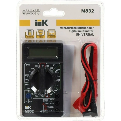 Цифровой мультиметр IEK Universal M832 7327705 TMD-2S-832 фото 6