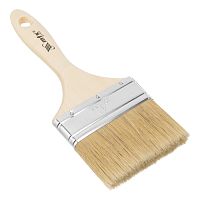 Кисть плоская "Евро" 4", натуральная щетина, деревянная ручка MTX