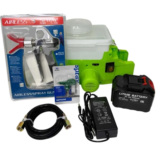 Аккумуляторный краскопульт AktiSpray SG5, комплект b1e (1,2 л/мин, 140 бар, 500 Вт, 21 В, 1 Li-ion аккум. 5000 mAh, адаптер 220 В / 21 В) SG5b1e фото 3