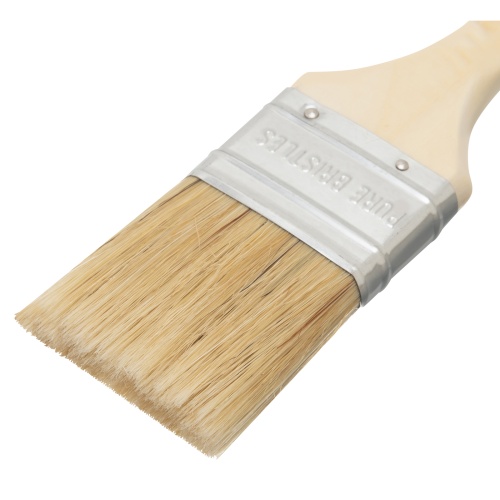 Кисть плоская "Евро" 1.5", натуральная щетина, деревянная ручка MTX фото 3