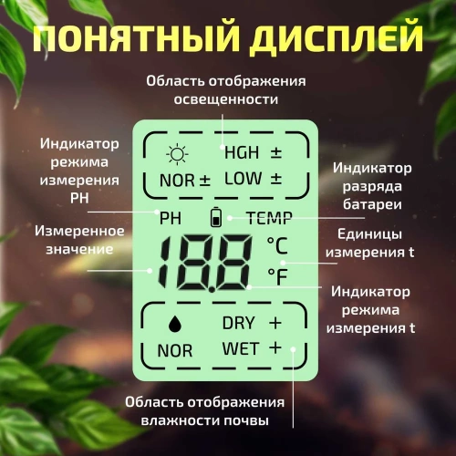 Измеритель кислотности почвы МЕГЕОН 35300 00000005637 фото 5